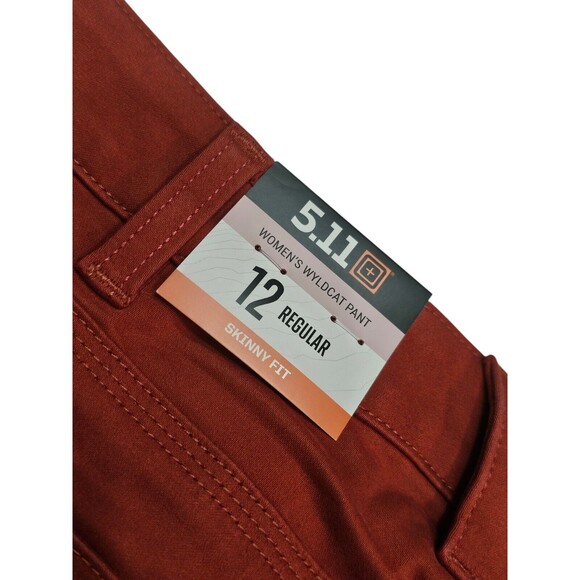5.11 Tactical Pants Wyldcat Pant Skinny Fit Womens 12 Regular ZipperLeg Rosewood - Picture 8 of 16
